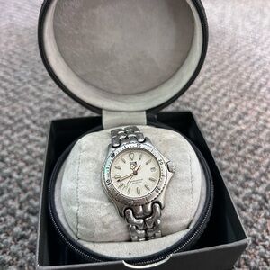 This is a TAG Heuer S/EL (Sports Elegance) Professional White Dial Stainless Ste
